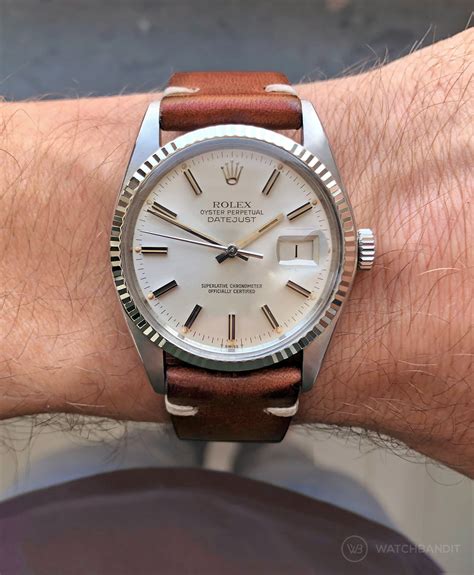 rolex datejust on leather|rolex datejust 36mm leather strap.